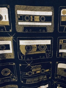 Threadless Vintage Cassette Tape Black Cotton T-Shirt XL 23” x 27” - Picture 1 of 4