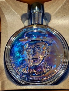 Vintage Wheaton/Nuline Woodrow Wilson Blue Glass Commemorative Decanter - Foto 1 di 8