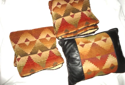 CROSCILL SANTA FE SUROESTE CHENILLA ÓXIDO (3P) FUNDAS DE ALMOHADA KING, JUEGO DE ALMOHADAS Foto 1 de 4