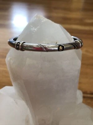 JOHN ATENCIO Diamond￼ Solar￼ Bangle￼ Sterling Silver 18 K Gold Bracelet JA - Image 1 of 4