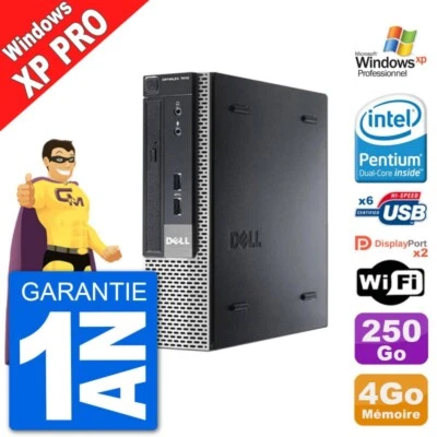 Ultra Mini PC Dell Optiplex 7010 USFF G630 RAM 4Go Disco Duro 250Go Windows XP - Imagen 1 de 4