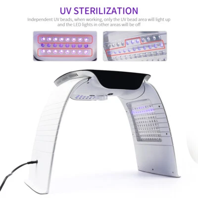 7 Colors Hot&Cold Spray LED Light Therapy Mask Photon Skin Care Rejuvenation - Image 1 of 4