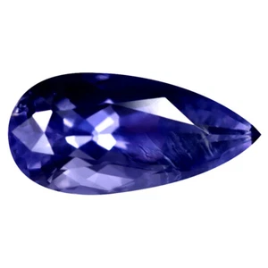 3,44k Prächtiger Feuerbirnenschnitt (15x7mm) (unbeheizt) Bläulich Violett Iolith - Bild 1 von 2