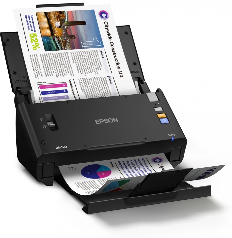 Epson DS-520  High speed A4 Duplex Document scanner with software + cables - Image 1 of 1
