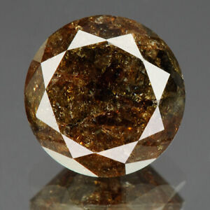 2.65 cts CERTIFIED Round Cut I3 Blackish Brown Color Loose Natural Diamond 16013