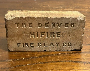 Antik Vintage Altziegel Denver Fire Clay Company Hi Fire Hifire Colorado - Bild 1 von 2