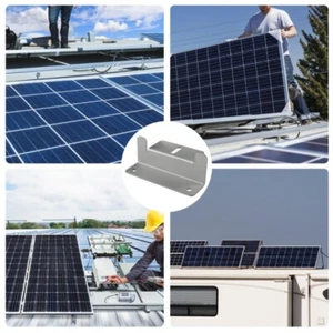Solar Panel Z Bracket Mounting with Stainless Fixings Caravans Roof Motorhome - Picture 1 of 10