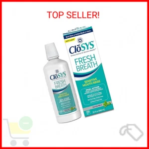 CloSYS Sensitive Mouthwash, 32 Ounce, Gentle Mint, Alcohol Free, Dye Free, pH Ba - Picture 1 of 2