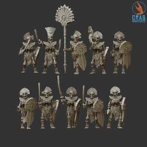 Wüstenskelett Schwere Infanterie (10 Modelle) | Untote Pharaonen | Age of Fantas - Picture 1 of 4
