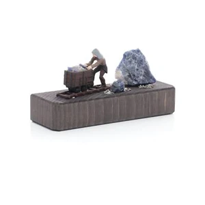 Miniature Mine Base Sliding Gate with Gemstone Colorful WxHxD 7.5x13x4.5cm NEW - Picture 1 of 2