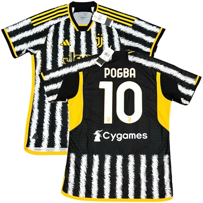 Camiseta deportiva local auténtica de la Juventus 2023/24 #10 POGBA edición de jugador grande Cygames Foto 1 de 4
