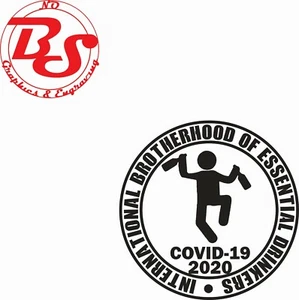 4" 5" 6" BEBEDOR ESENCIAL Alcohol Vino Borracho Pandemia Vinilo Divertido Calcomanía noBS - Imagen 1 de 10