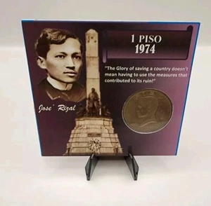 Philippines Private Blister Pack.1974 1 Piso Dr. Jose Rizal.Uncirculated. - Picture 1 of 5
