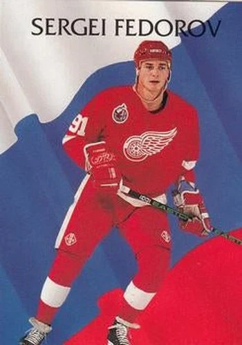 #219 Sergei Fedorov - Detroit Red Wings - 1992-93 Parkhurst Hockey - Image 1 of 1