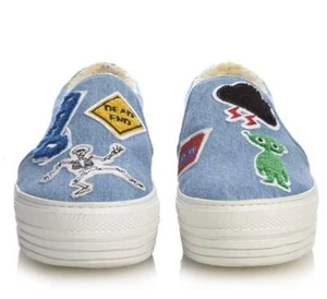 Joshua Sanders Damenschuhe Light Paninaro Patch Detail Slipper Sneaker 35-37 - Bild 1 von 4