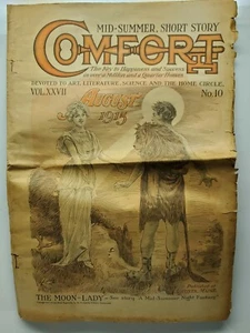 Comfort Magazine Newspaper August 1915 Art Literature Science Home Picture Ads - Picture 1 of 12