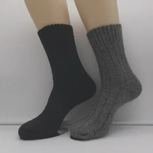 2 Calcetines de Dama Par Cachemira Lana de Oveja Y Seda Medio / Gris Oscuro - Imagen 1 de 2