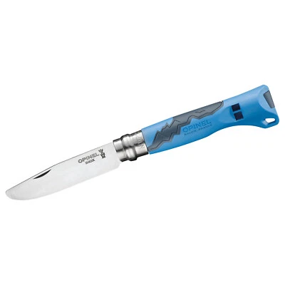 Opinel Outdoor Junior Kindermesser blau Virobloc Sicherungsring Signalpfeife