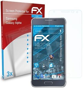 atFoliX 3x Displayschutzfolie für Samsung Galaxy Alpha Schutzfolie klar Folie