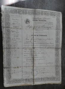 1871 French Passeport Passport Republique Francaise Lavandier - Picture 1 of 8