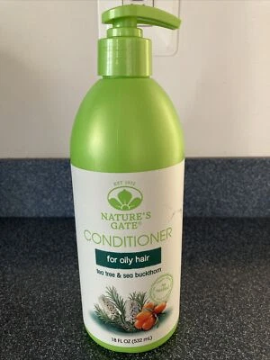 NATURE'S GATE TEA TREE & SEA BUCKTHORN FOR OILY HAIR PUMP CONDITIONER VEGAN 18OZ - Image 1 of 2