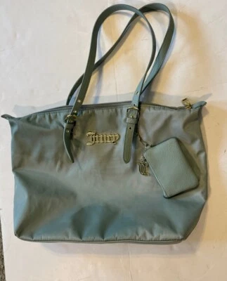 Bolso de mano Juicy Couture doble asa 17 X 13 pulgadas ¡¡Verde!!! Foto 1 de 4