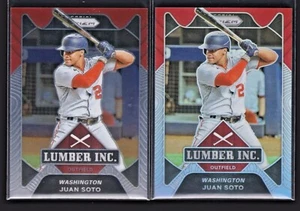 2021 Prizm Juan Soto Lumber Inc. Silver Holo Prizm Refractor And Base Lumber Inc - Picture 1 of 2
