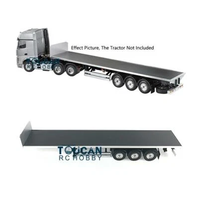 TOUCANRC 1/14 Chassis 3 Axle Flatbed Semi-Trailer for RC DIY Tamiye Truck Model - Image 1 of 4