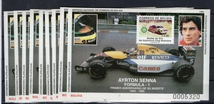 BOLIVIA - AUTOMOBILIA - AYRTON SENNA, MI # BL 219 x 10, MNH, VF - Picture 1 of 1