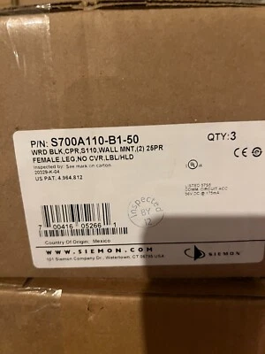 Siemon - S700A110-B1-50 : 50-Pair Prewired Block , Legs with 2 25Prf Connectors - Image 1 of 2