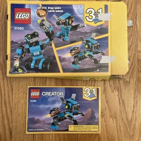Dog Robot Manual and Box - Robo Explorer LEGO CREATOR (31062) - USED, READ DESC