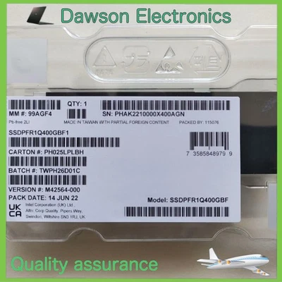 P5801X Intel 400GB SSD E1.S PCIe 4.0 x4 NVMe SSDPFR1Q400GBF1 Foto 1 de 2