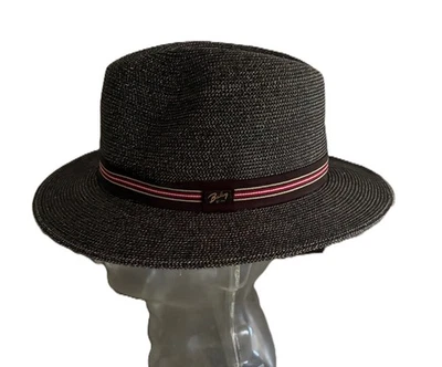 Bailey NWT Hester Straw Hat Black/silver - Image 1 of 4
