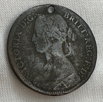 Great Britain - 1 Farthing 1869 - Victoria Coin - Lot #118-8 - Image 1 of 3