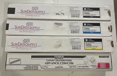 Juego completo de 4 cartuchos de tóner compatible con Canon GPR-58 para C256iF II C356iF III Foto 1 de 2