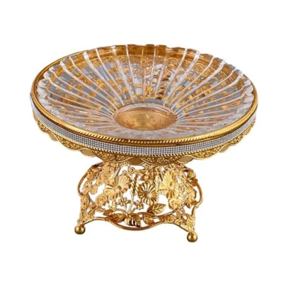 Footed Fruit Plate Dessert Display Plate Organizer Specialty Plate Multiuse - Image 1 of 4