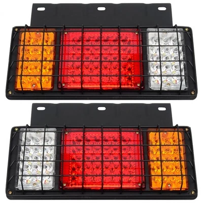 2 Pcs FIT Isuzu Elf Npr Nkr Nhr NLR Truck Rear Led Tail Light Lamp Pair 24V - Image 1 of 4