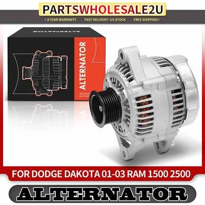 Alternador para Dodge Dakota 2001-2003 Ram 1500 Ram 2500 Dakota 136 Amp/12 Voltios Foto 1 de 4