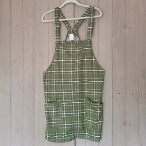 NoBo Juniors GirlsOlive Green Plaid Bib Overalls Jumper Dress Teen Size 3XL (21) - Picture 1 of 8
