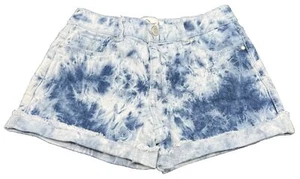 Jordache Bleached Jean Shorts Girls Size 8 Cut Off Style Stretchy Button Close - Picture 1 of 8
