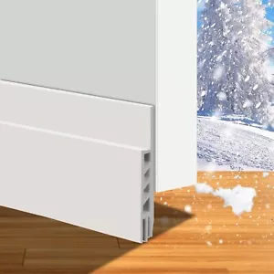 Suptikes 2 Pack Door Draft Stopper,Door Sweep for Exterior & Interior White - Picture 1 of 6
