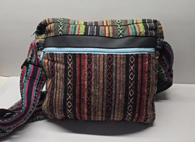 Bolso Cartera Bohemio Vintage Colorido Tonos Tierra Brillantes Hippy Boho J Foto 1 de 4
