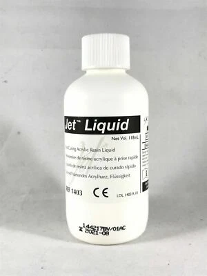 LANG DENTAL Lang Jet Denture Repair Acrylic Resin Liquid 118 ml (4 oz) -FDA
