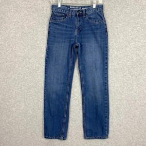 Roebuck & Co Jeans Boys Youth 16 Blue Straight 100% Cotton Adj Waist Med Denim - Picture 1 of 16