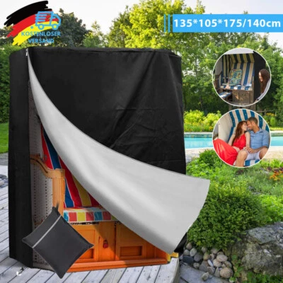 Strandkorb Schutzhülle Wetterfest 420D Oxford Strandkorbhülle XXL Abdeckhaube - Bild 1 von 4