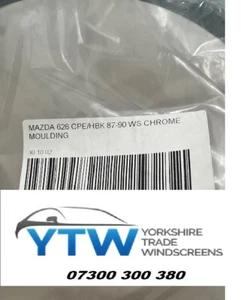 MAZDA 626 COUPE/HATCHBACK FRONT WINDSCREEN MOULDING WITH CHROME OE GJ5150601A - Picture 1 of 3
