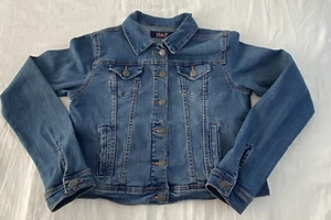 Studio V - Vigoss Blue Denim Jean Stretch Jacket Girl's Size XL - Picture 1 of 4