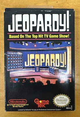 Jeopardy - (NES, 1987) Complete In Box W/sleeve & Manual Very Clean Black Seal🔥 - Image 1 of 4