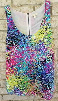 Shoshanna Confetti Dot Fully Lined Razorback 100% Silk  Camisole Top Size 8 - Image 1 of 4