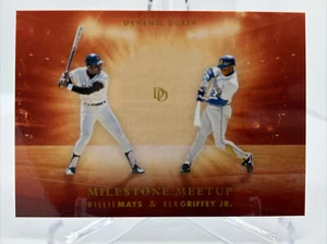 2022 Topps Dynamic Duals Ken Griffey Jr. & Willie Mays Milestone Meetup Red /10 - Bild 1 von 6